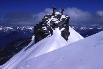 l'arrivo in vetta al Pizzo Redorta (23-5-1999)