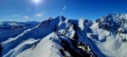 Tratto alpinistico facile per la cima