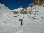 l'imbocco del primo valloncello di salita