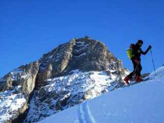 Nell'ultimo tratto verso la cima est: la Meyna  