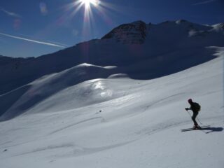 Bellissima neve trasformata sin sotto il conoide