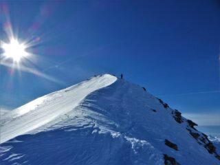 La cresta terminale con la cima