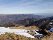 Dalla cima verso l'itinerario di salita