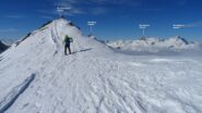 Breve risalita al Piz Campagnun, seconda cima di oggi.