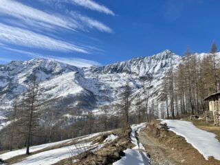 Scendendo a Pian Frollero questa mattina 