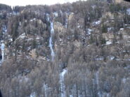 La cascata dalla strada