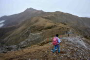 Scendendo lungo la cresta Nord del monte Jurin