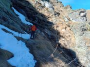 passaggeto attrezzato quasi totalmente pulito dalla neve