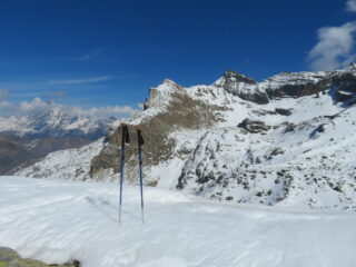 dalla Costa: vista su Monviso, Bric Camosciera e Pelvo d'Elva