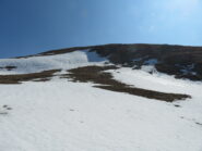 Neve residua sul lato nord della cima