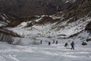 neve farinosa compatta dopo il Colle delle Lance