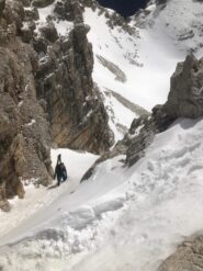 discesa dal canale sud