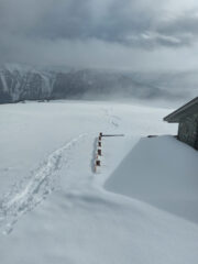 la traccia arrivati all'alpe