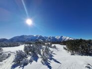 il solito grandioso panorama verso Murelle, Pescofalcone, M.Amaro ecc.