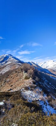 Il monte Doubia e la Levanna innevate viste dal colle