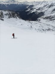 Il canalone di discesa bello liscio ma duro