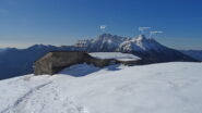 Dalla Baita Alta di Grem inizia la neve.