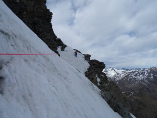 Traverso per proseguire verso la cima