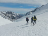 il rientro sulla strada del Col du Galibier nel tratto del Vallon Roche Noir