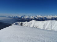 Panorama poco sotto la cima