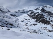 Alpe della Sella con alle spalle il percorso di discesa