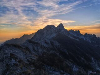 Tramonto dalla vetta del Contrario