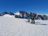 Con il canalone dei Genovesi al Marguareis sullo sfondo