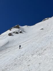 Mago contempla le tracce di discesa