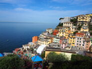 Riomaggiore dall'alto poco dopo la partenza