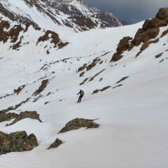 Ancora bella neve verso il mammellone del Jouglard