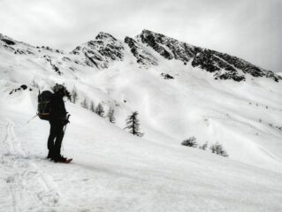 L'ingresso nel vallone dopo il bivio che porterebbe (a dx) verso il rifugio del lago Verde.