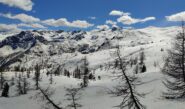 I dolci pendii di discesa dal colle del lago Bianco