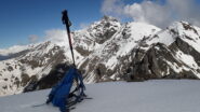 al centro la Lunella a dx piu bassa la Rocca Maritano dalla P. dell'Adois..