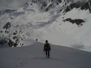 In discesa verso il colle di Viso