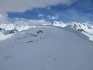 Dalla Testa Bassa Mont Borzalet e sullo sfondo la Testa di Crevacol.