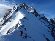 Dall'uscita del canale il proseguimento verso la cima