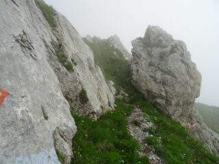 Lungo la cresta, quasi in cima