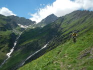 discesa ripida verso l'Alpe Crosenna