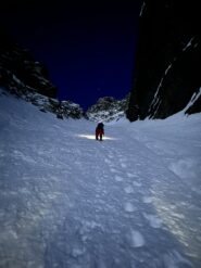 Enrico nel Coolidge Superiore dopo la prima parte più ripida 