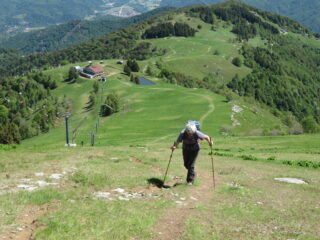 salita ripida per la cima della Pigna