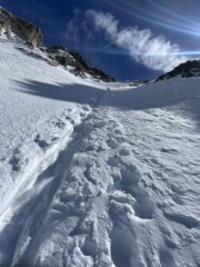 Primo pendio/canalone dopo la prima sezione o di placche o ghiaccio