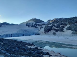 Seraccata sul lago glaciale