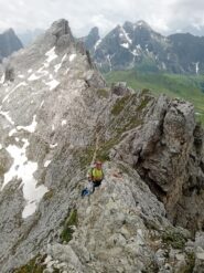 la parte finale della cresta e la cima Ra Gusela