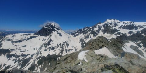 Gran Becca du Mont e Becca du Lac viste dalla cima