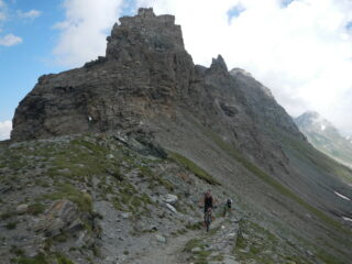 l'arrivo al Colle Fenis