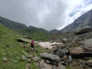 Unica chiazza di neve che si aggira nella salita