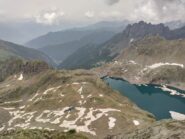 Panorama dal Varrone delle Vacche sul lago dell'Inferno e la val Gerola