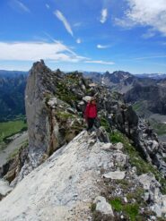 Sulla cresta in cima al Freid