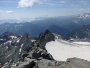 La cresta vista da poco prima della cima