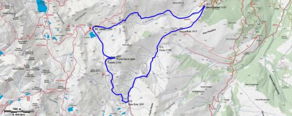 traccia gps su cartina Fraternali